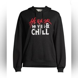 Horror Movies & Chill Hooded Sweatshirt, NEW (Size: Medium)